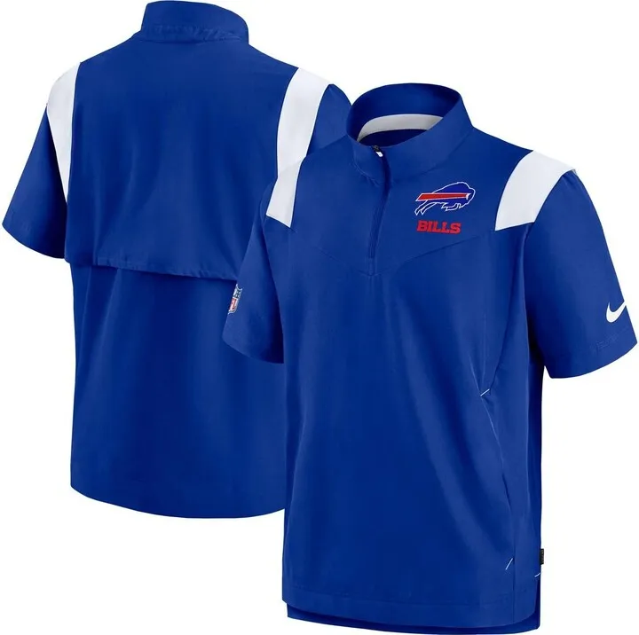 Men's Nike Royal Buffalo Bills Coaches Chevron Lockup Pullover Top