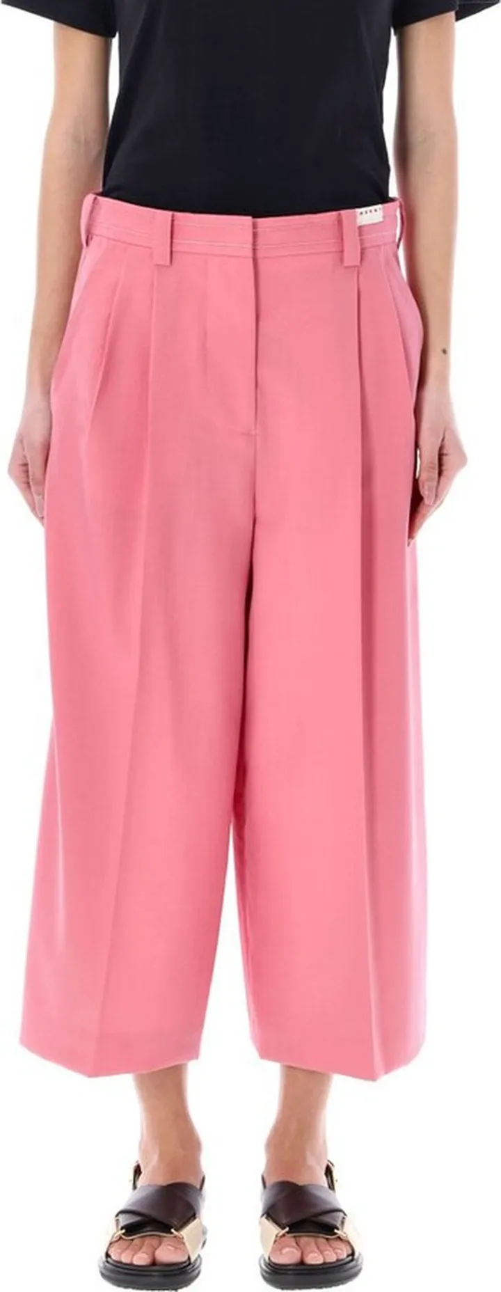 Marni Wide-Leg Cropped Trousers