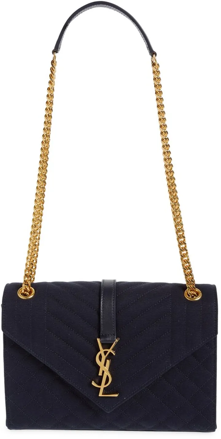Medium Calfskin Leather Envelope Shoulder Bag