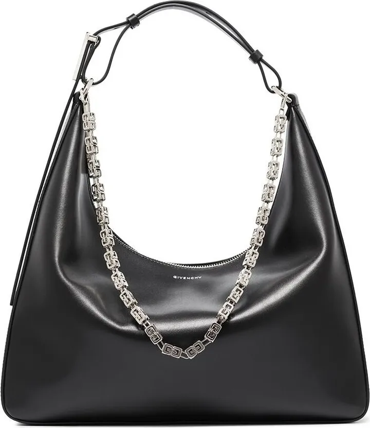 Black Moon Leather Shoulder Bag