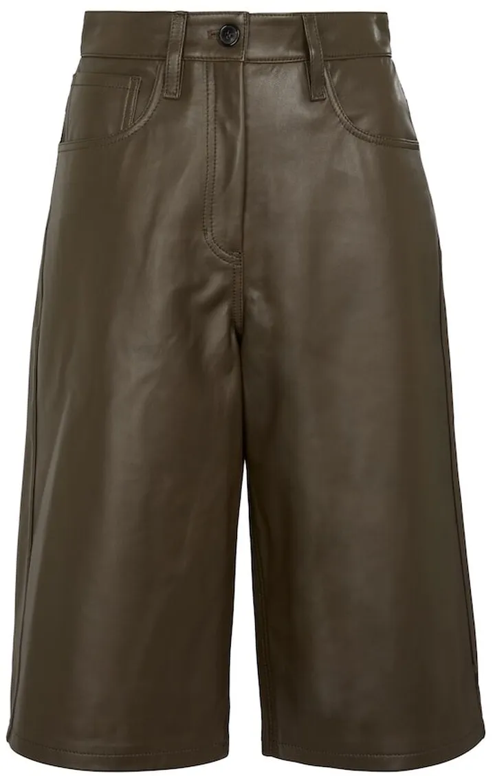 Leather Bermuda shorts