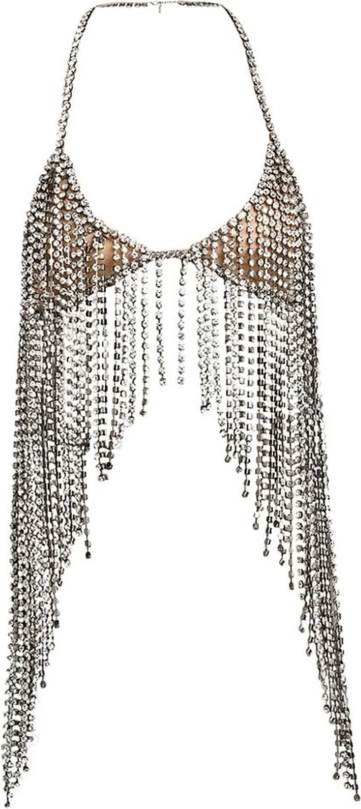 Crystal Fringe Halterneck Top