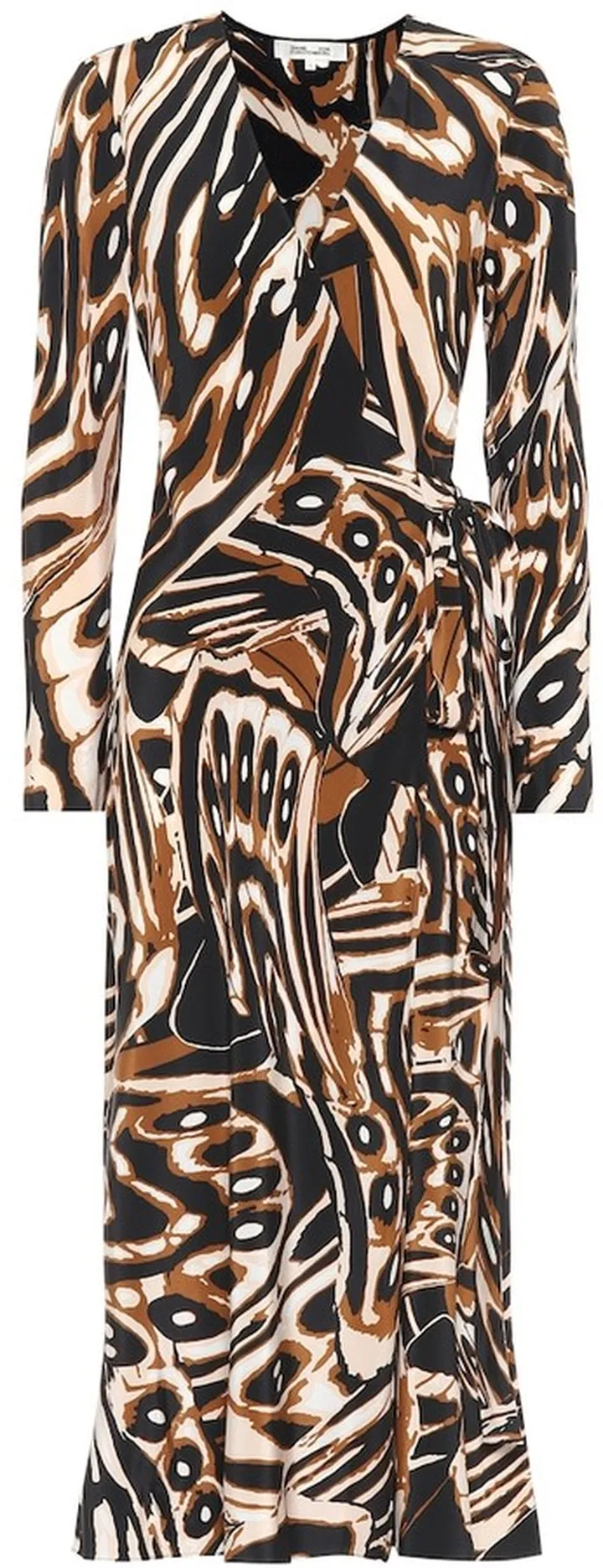 Tilly printed silk midi wrap dress