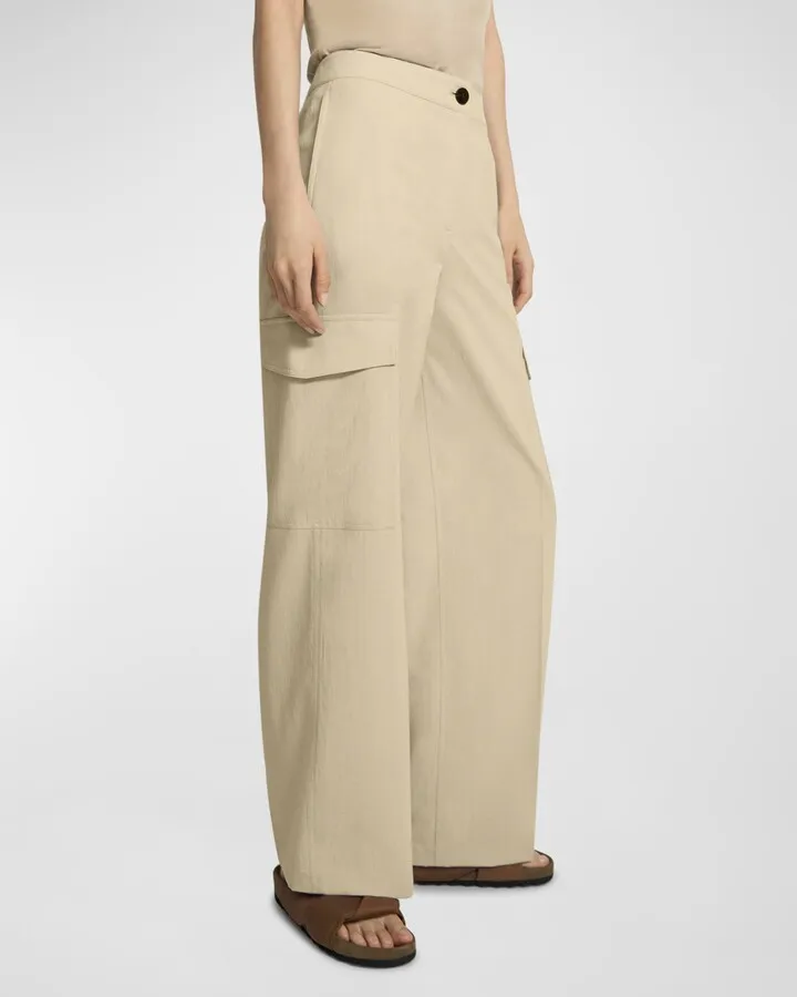 Cargo Pocket Wide-Leg Pants