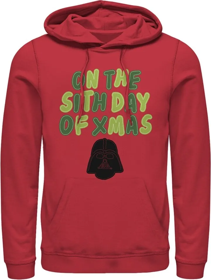 Men's Star Wars Christmas Sith Day Pull Over Hoodie - Red - 2X Large
