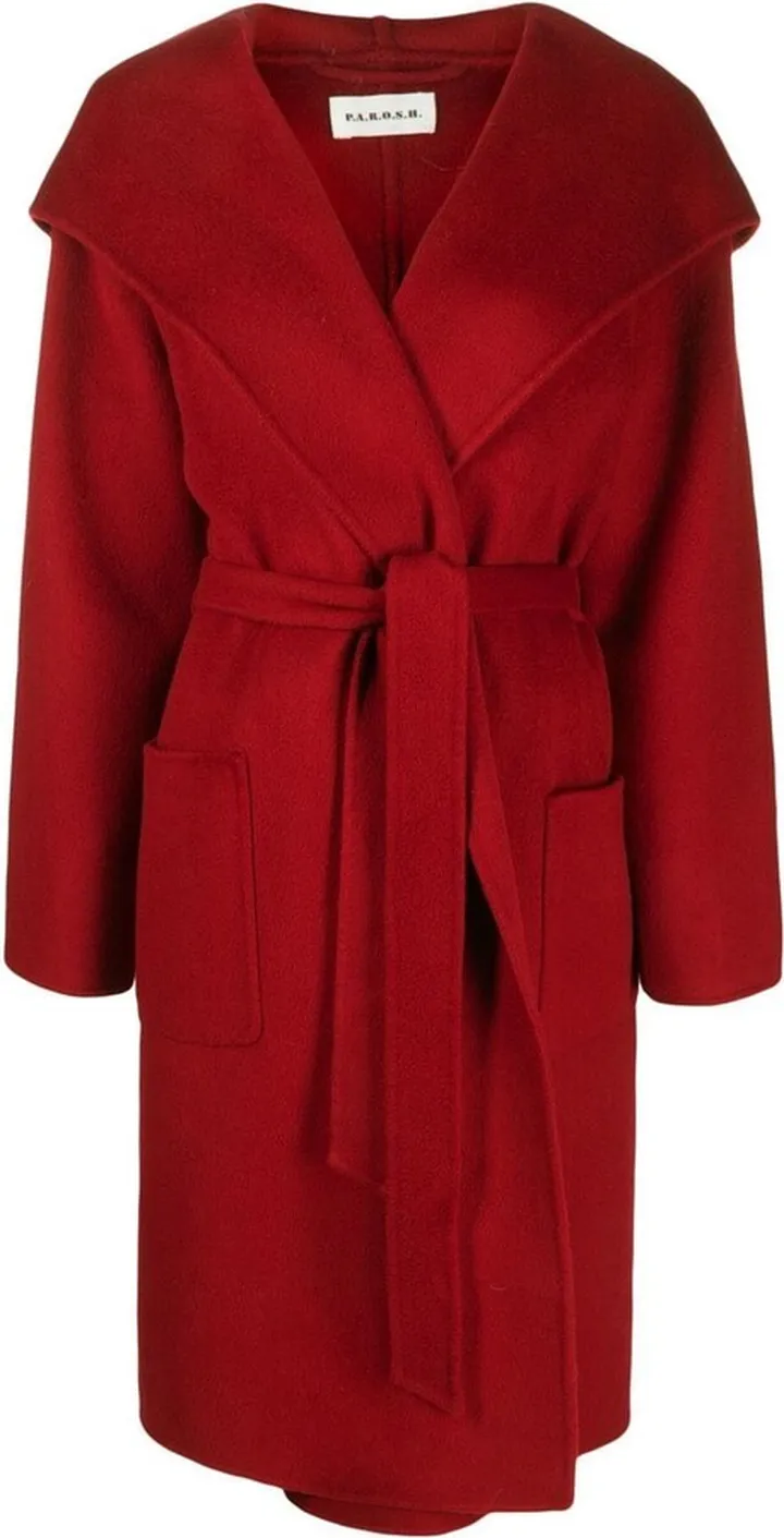Leak wool midi coat