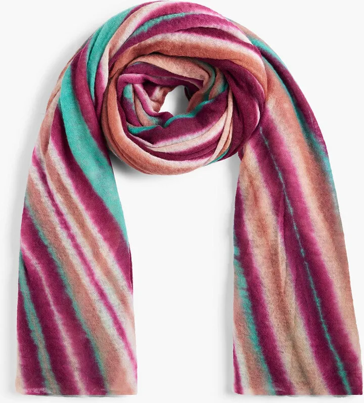 Tie-dyed cashmere scarf