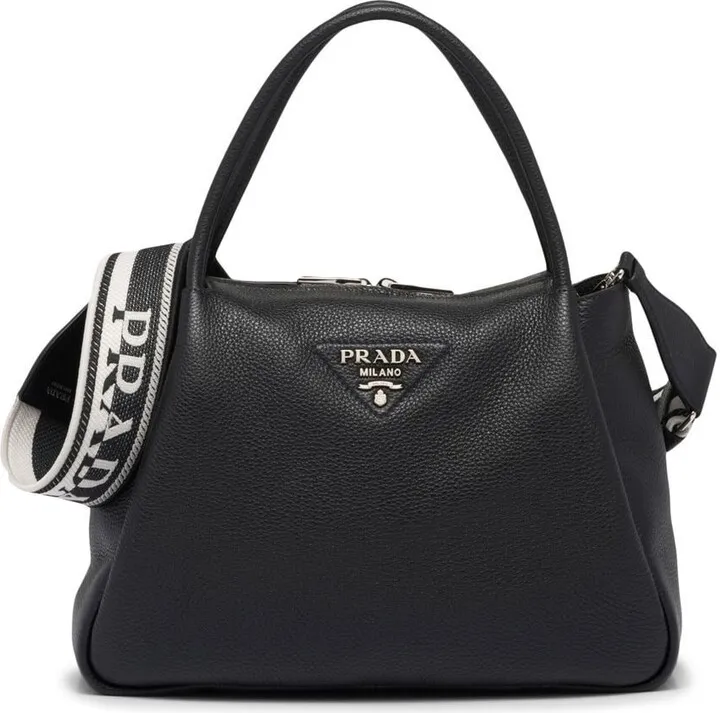 Large logo-plaque tote bag