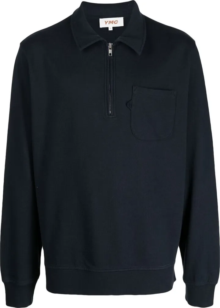 Sugden half-zip fastening polo shirt