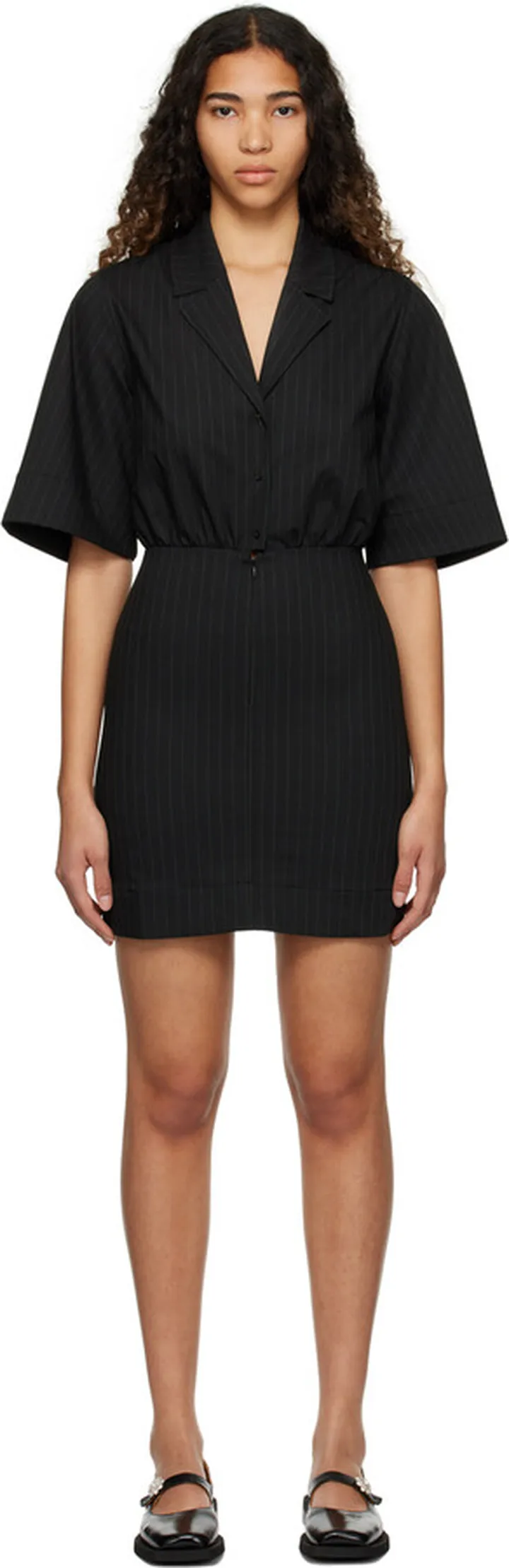 GANNI Black Stripe Minidress