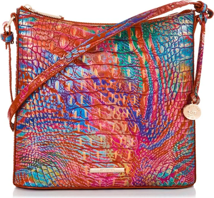 Katie Croc Embossed Leather Crossbody Bag