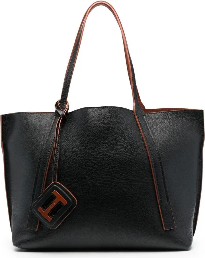 Contrast-Lining Tote Bag