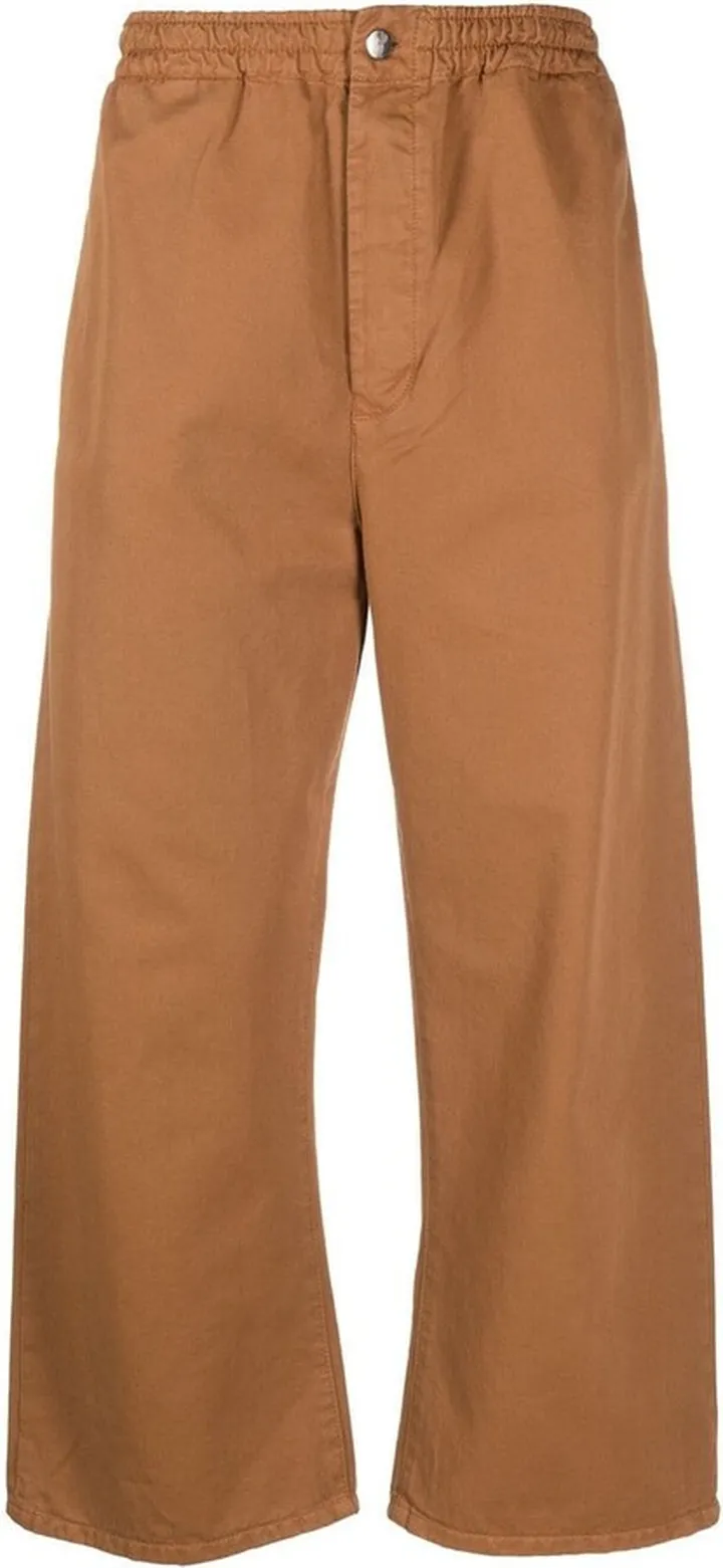 Kobe elasticated waistband wide-leg trousers