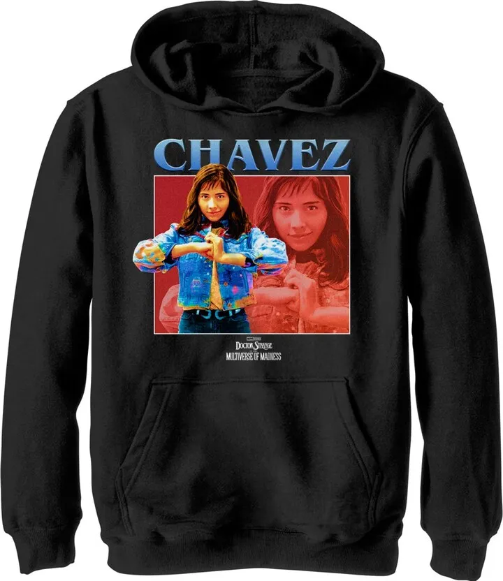 Boy's Marvel Doctor Strange in the Multiverse of Madness Chavez Pull Over Hoodie - Black - Small
