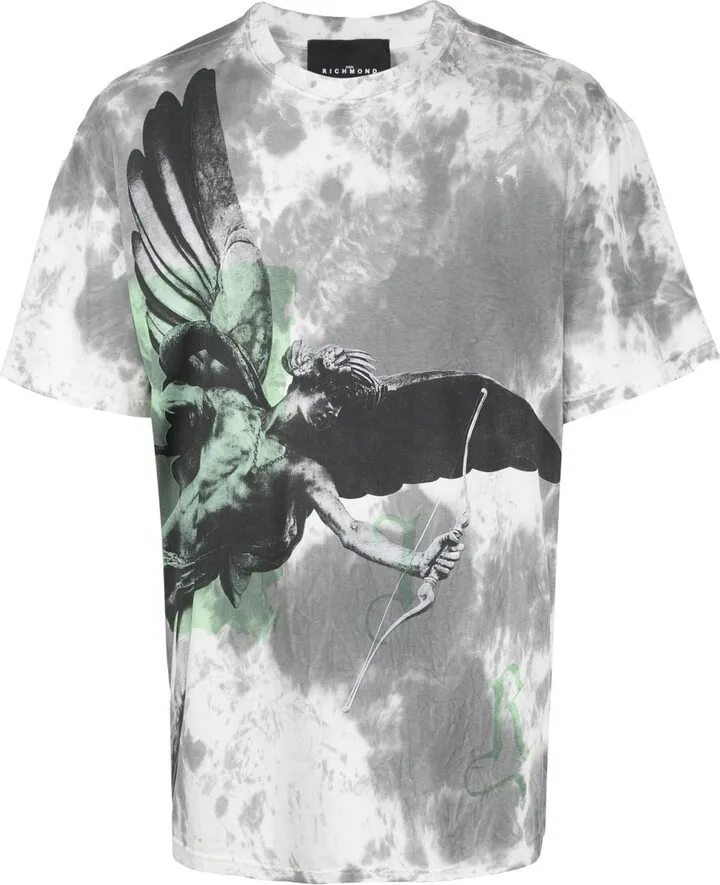 tie dye graphic print T-shirt