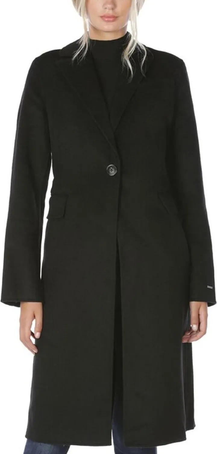 Kayla Womens Wool Blend Lightweight Wool Coat