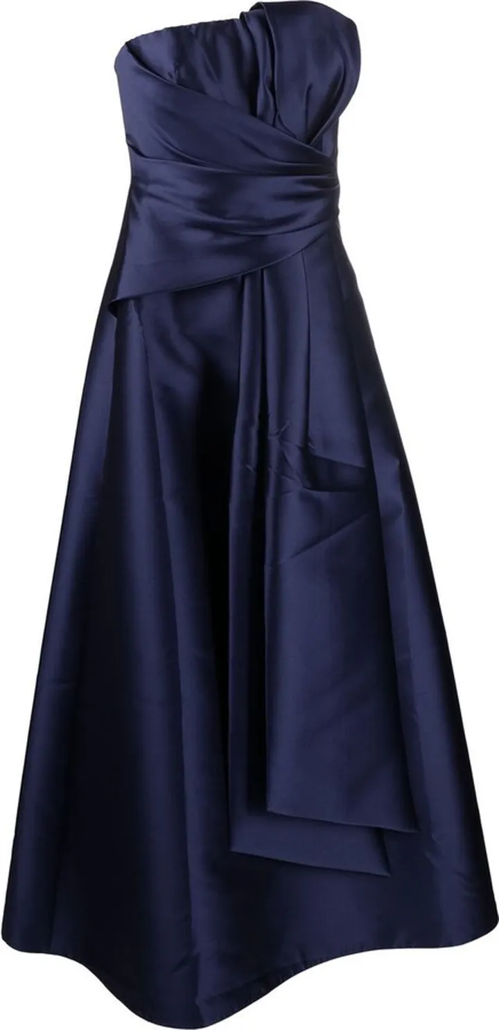 Bow-Detail Strapless Gown