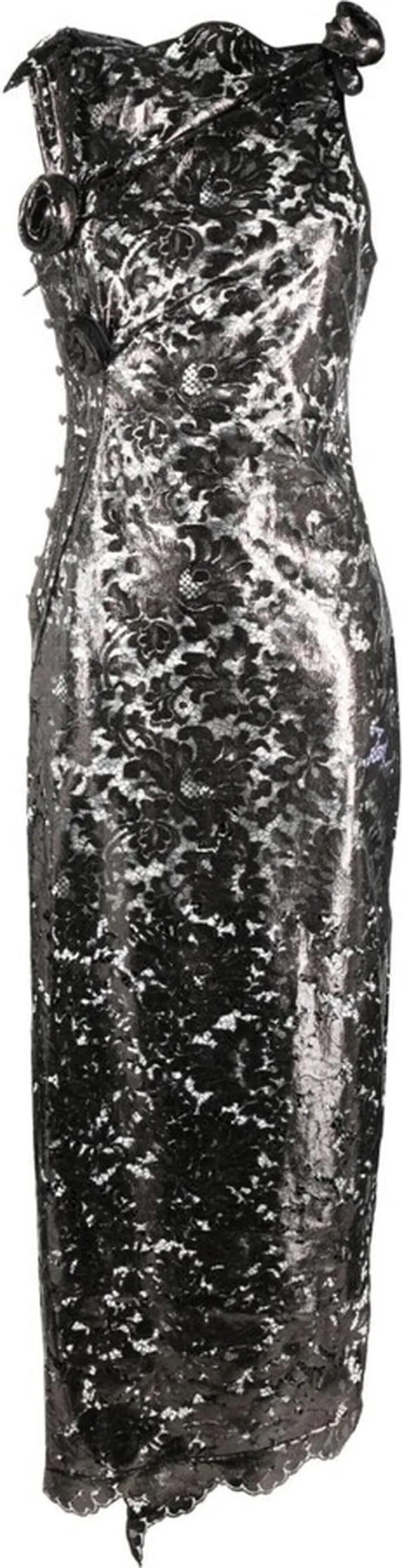 Lace-Design Long Dress