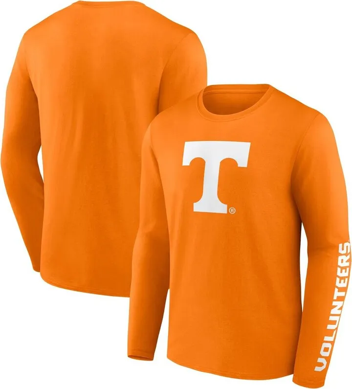 Men's Fanatics Branded Tennessee Orange Tennessee Volunteers Double Time 2-Hit Long Sleeve T-shirt