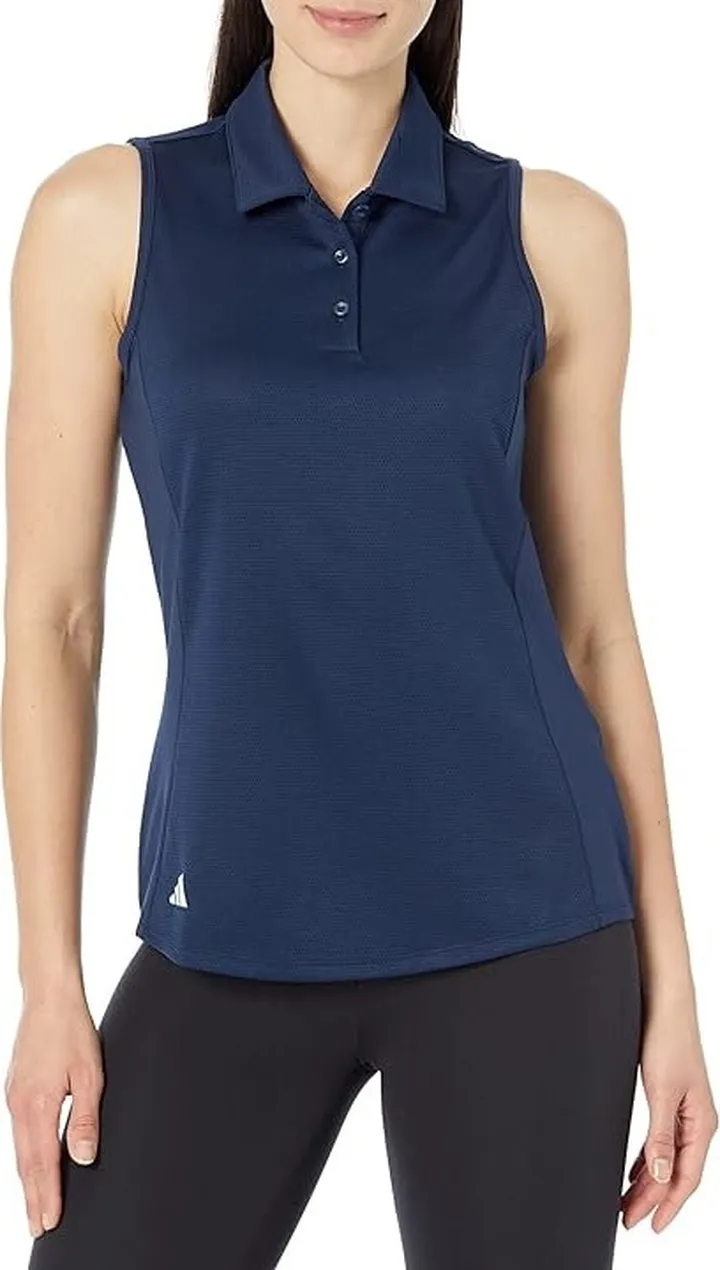 adidas Golf Texture Polo Shirt (Collegiate Navy) Women's Clothing