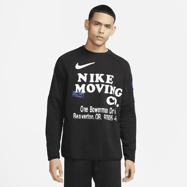 Nike Men's Dri-FIT Long-Sleeve Fitness Top in Black