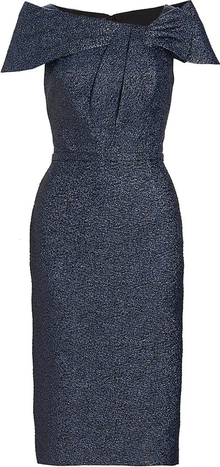 Bow Boatneck Cocktail Dress