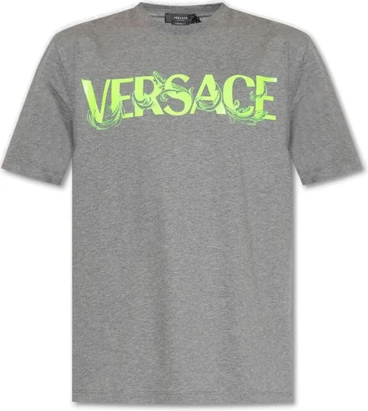 Versace Logo Printed Crewneck T-Shirt