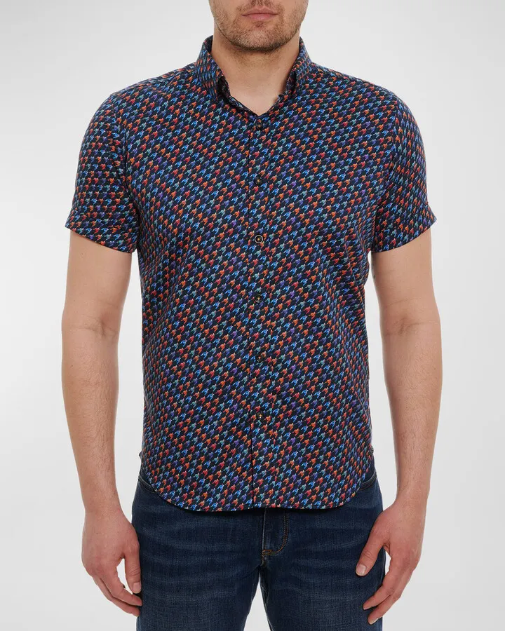 Men's Spaceships Cotton Sport Shirt