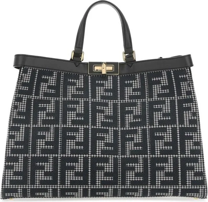 Fendi FF Embroidered X Tote Bag