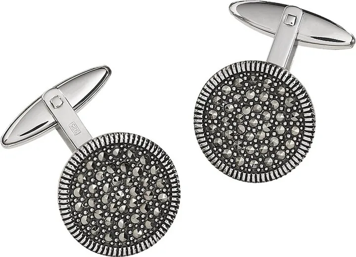 Round Marcasite Cufflinks
