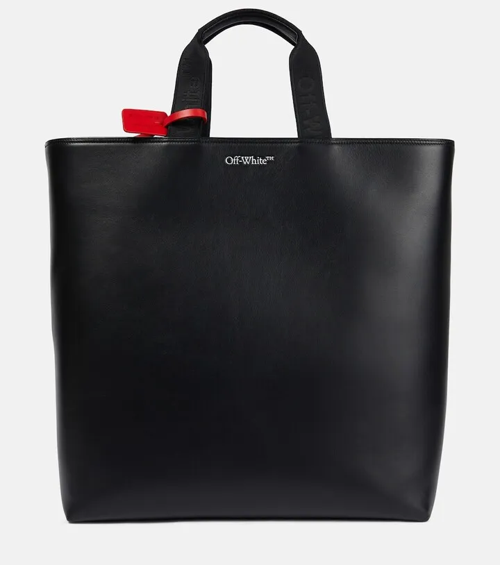 Leather tote bag