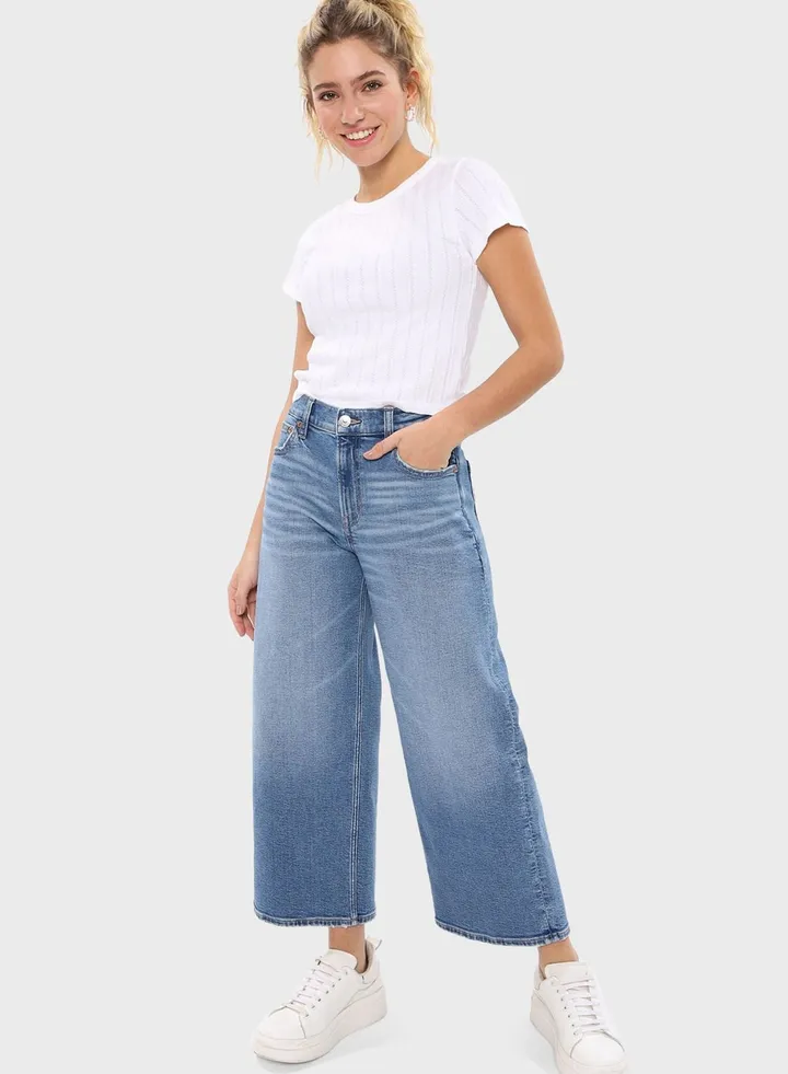 Wide Leg Crop Jeans