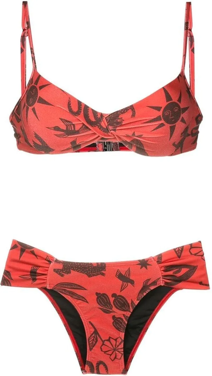 Vitoria twist-detail bikini set