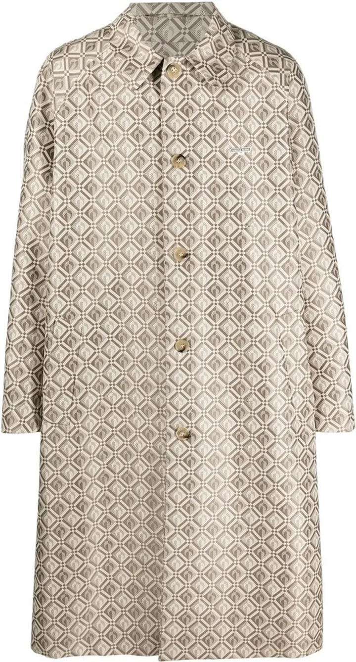 Moon Diamant logo jacquard coat