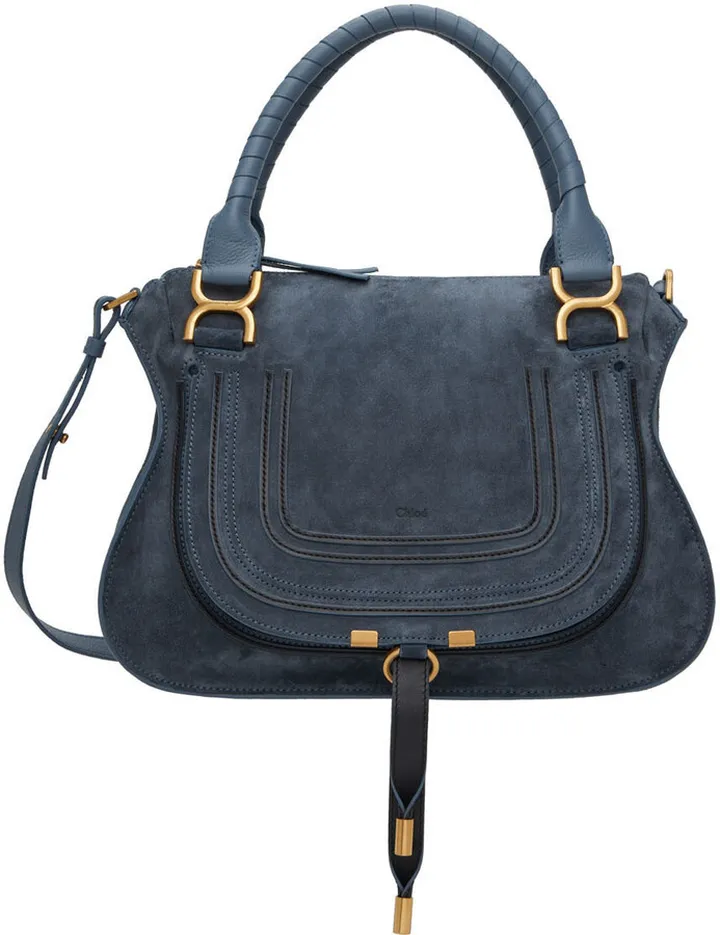Chloé Navy Medium Marcie Shoulder Bag