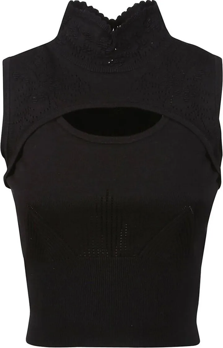 Pinko Openwork Turtleneck Top