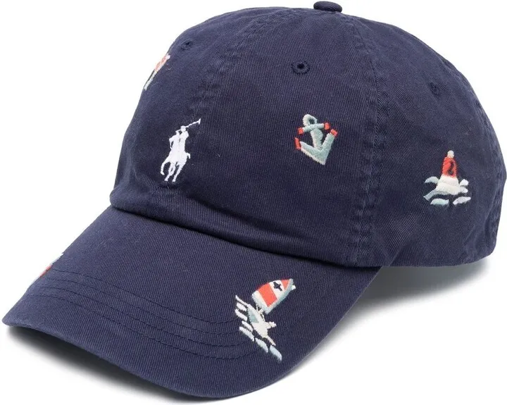 Nautical-Embroidered Twill baseball cap