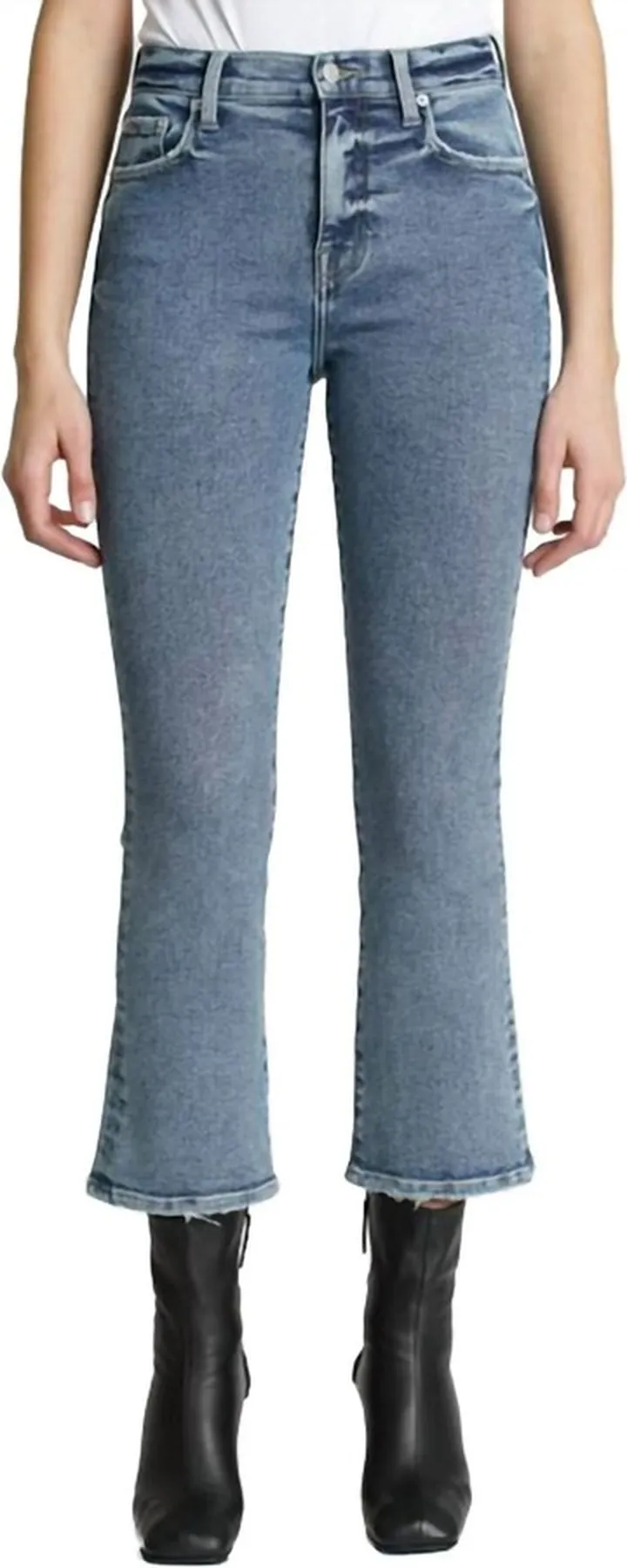 Lennon High Rise Crop Boot Cut Jean in Glitch