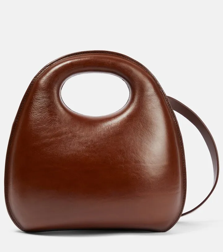 Egg leather shoulder bag