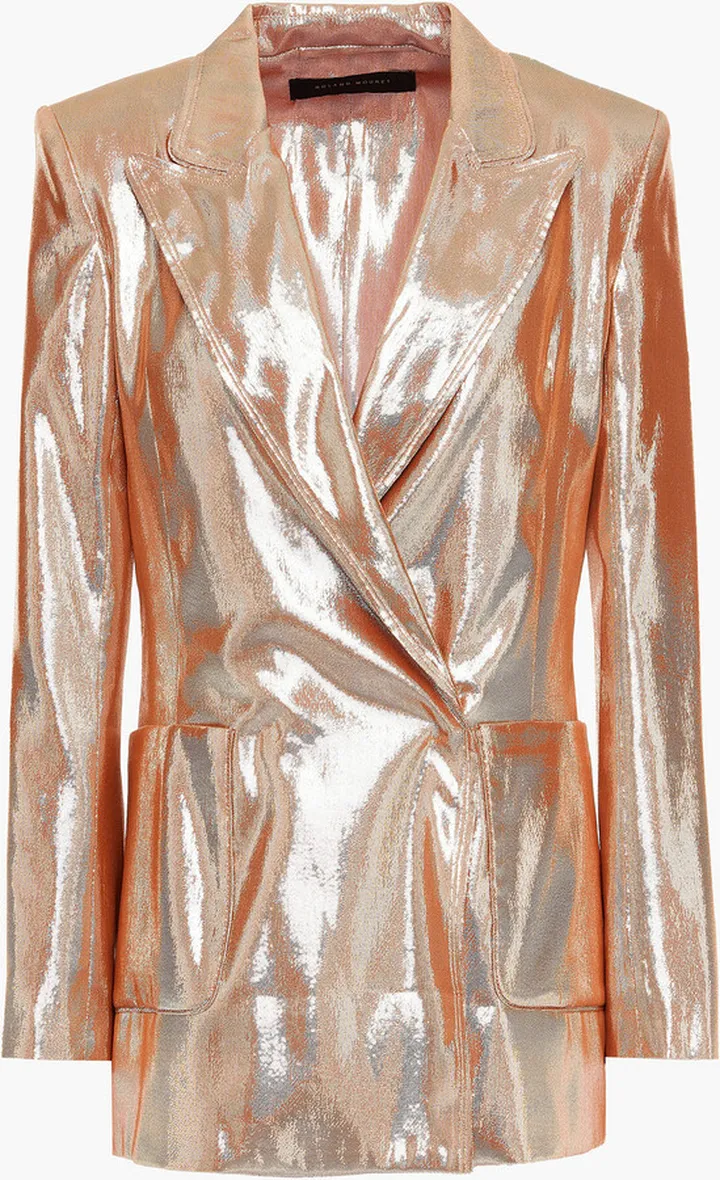 Talbot silk-blend lamé blazer