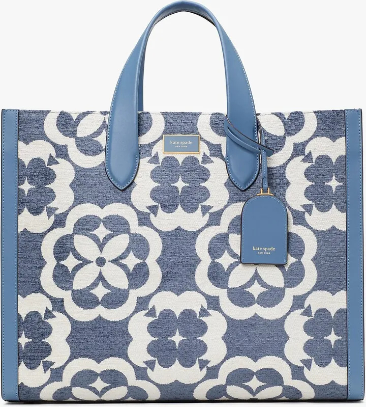 Kate Spade Spade Flower Monogram Manhattan Chenille Large Tote