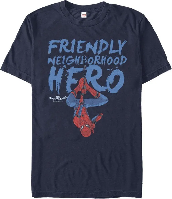 Men's Marvel Spider-Man: Homecoming Friendly Hero T-Shirt - Navy Blue - Medium