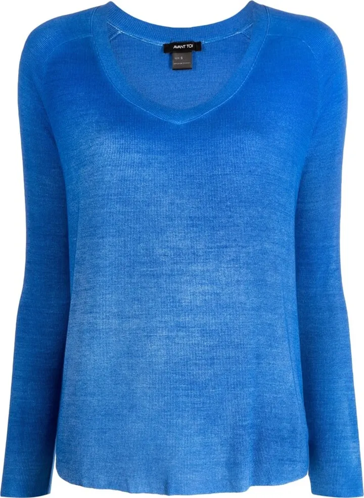AVANT TOI- V-neck Silk Blend Sweater