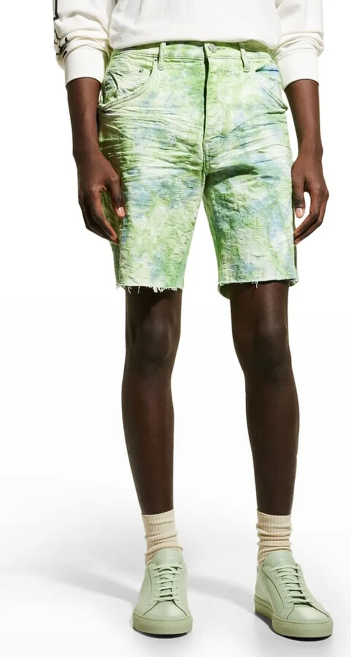 Men's Tie-Dye Denim Shorts