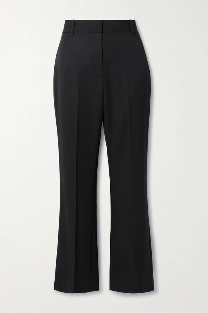 Nili Lotan - Corette Cropped Wool-gabardine Straight-leg Pants - Black