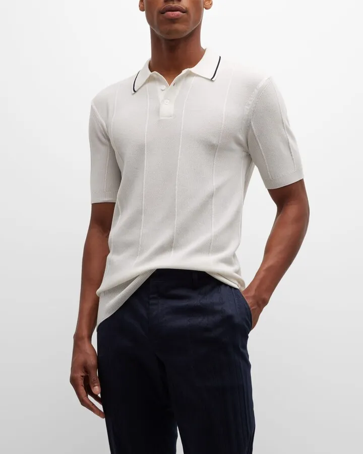 Men's Maranon Waffle-Knit Polo Shirt