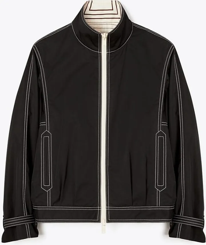Reversible Cotton Poplin Bomber Jacket
