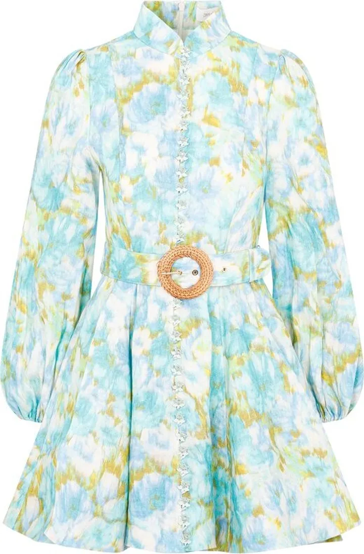 Zimmermann Tie-Dyed Belted Mini Dress