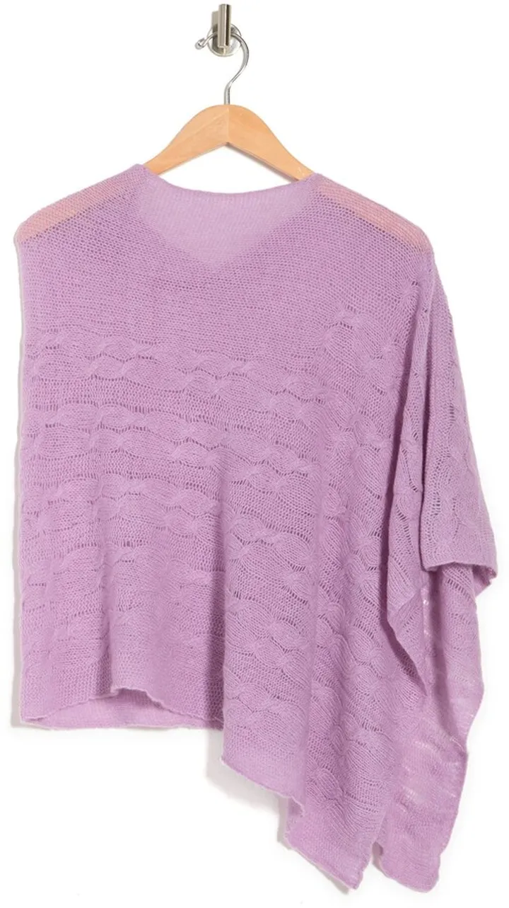 Cable Knit Cashmere Poncho