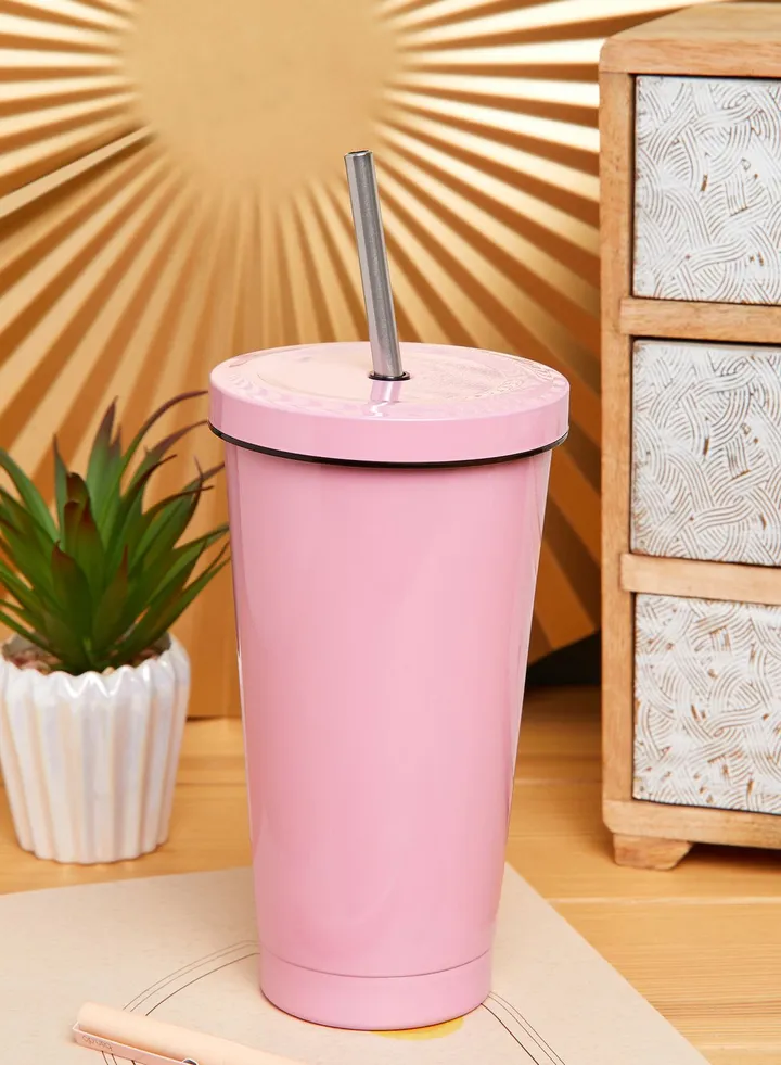 Stainless Steel Tumbler With Straw